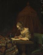 Gerard ter Borch the Younger Briefschreiberin painting
